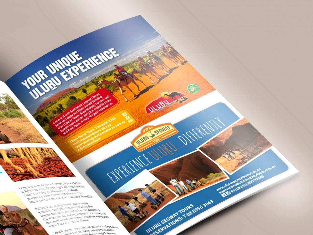Uluru Camels Magazine Advert Design 1
